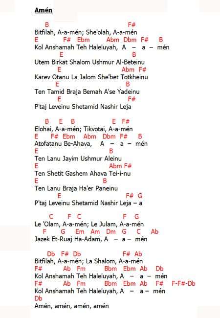 Bitfilah, am�n; She'olah, am�n