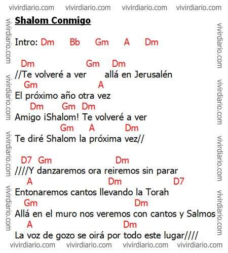 Letra de Shalom Conmigo de Adam ben Joshua