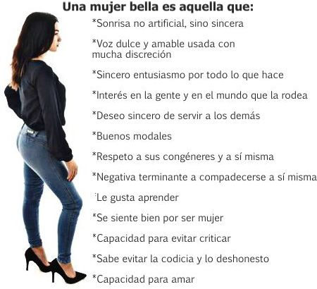 Cualidades que también describen a una mujer hermosa y bella