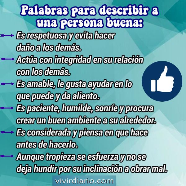 Ejemplos de ser buena persona