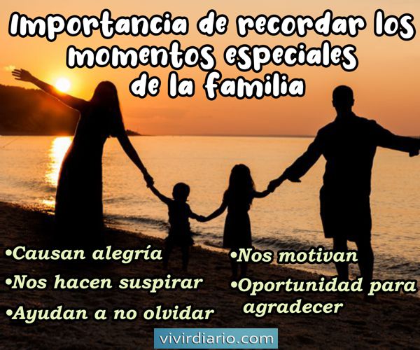 ¿Por qué es importante recordar los momentos especiales de la familia?