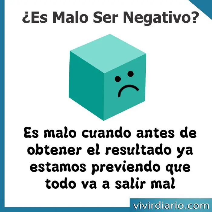 ¿Es malo ser una persona negativa?